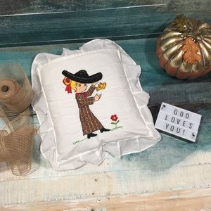 Vintage hand made pillow sham